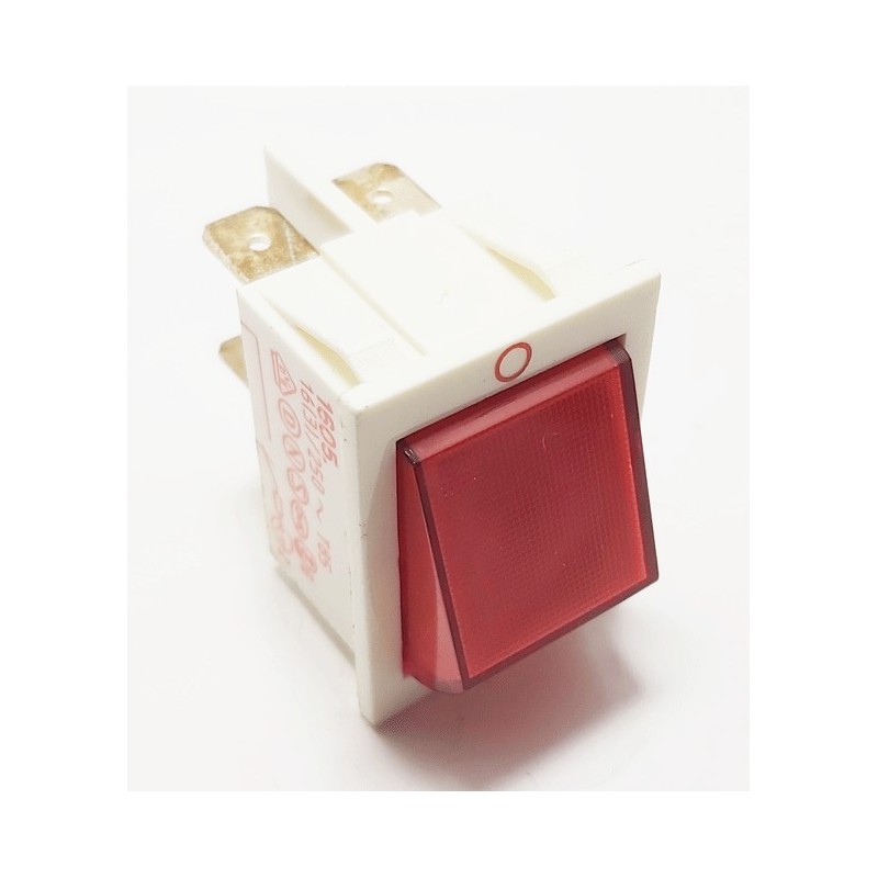 Interrupteur 2 positions blanc avec voyant