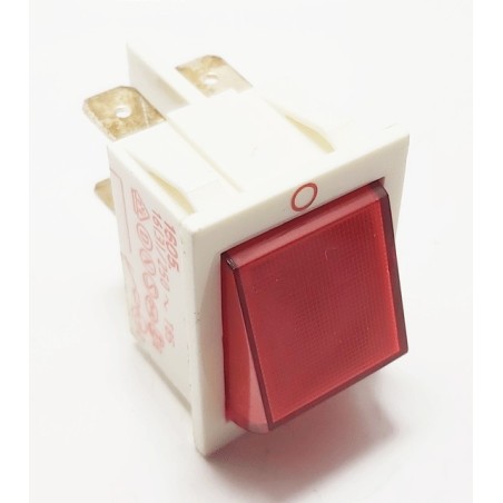 Interrupteur 2 positions blanc avec voyant