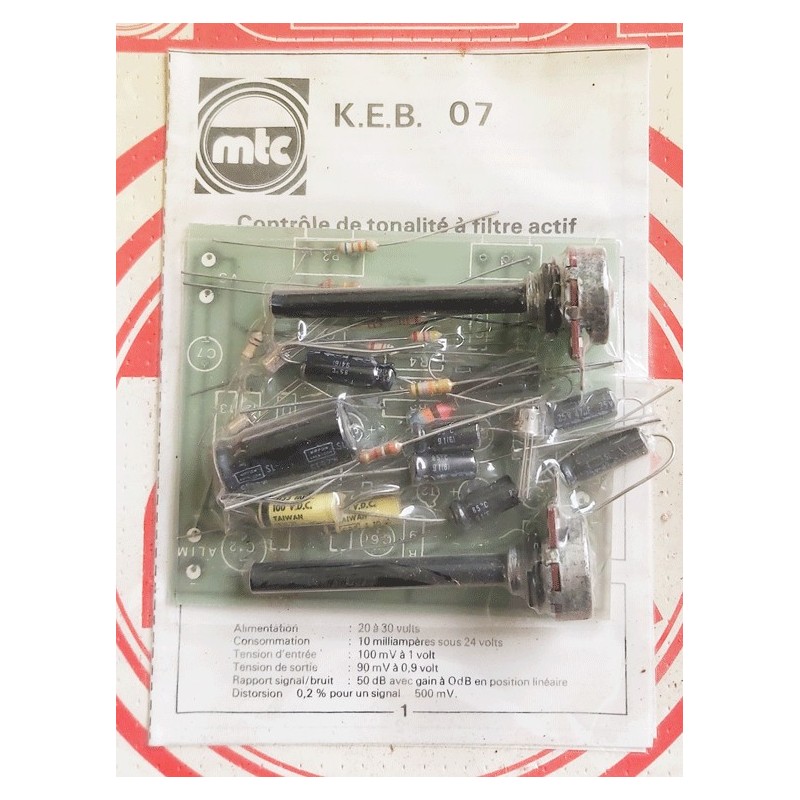 Kit électronique contrôle de tonalité à filtre actif