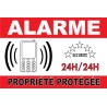 Panneau de dissuasion alarme propriété protégée