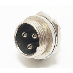 Connectique châssis 3 pôles mâles