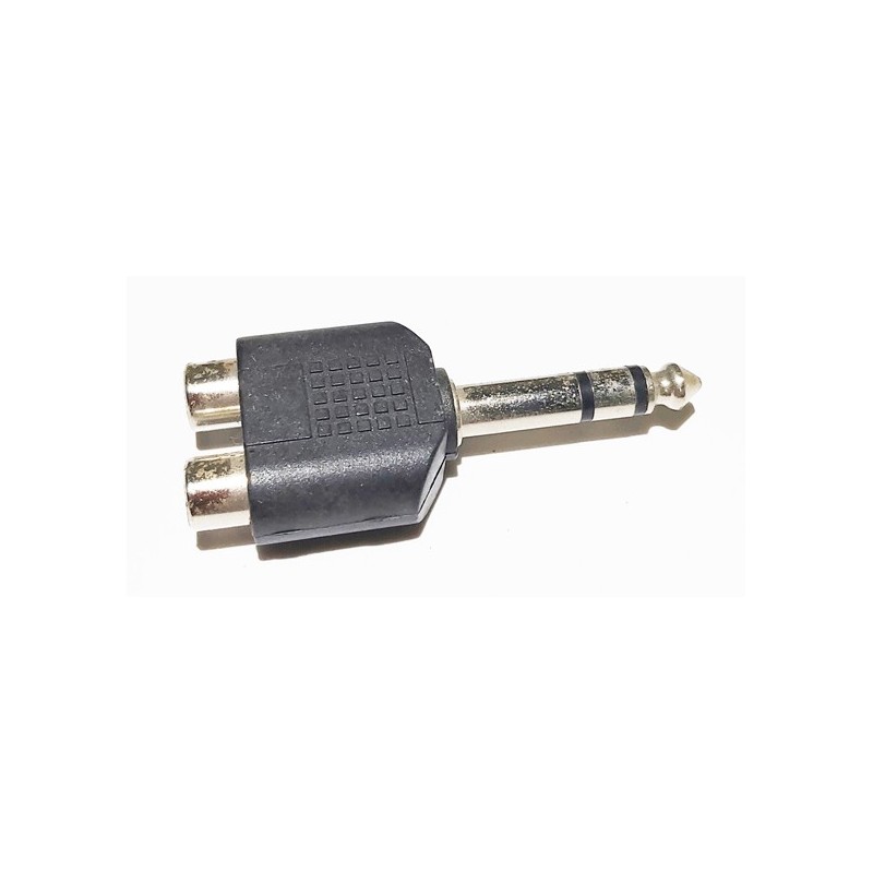 Adaptateur jack mâle 6.35 stéréo / rca femelle