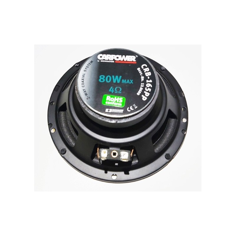 Haut parleur auto 165mm 80watts 2 voies