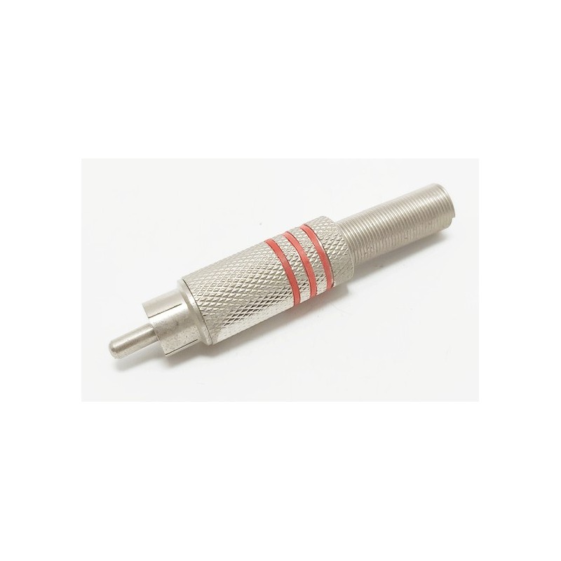 Fiche RCA male métal doré pro