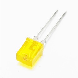 Led jaune rectangulaire transparente
