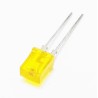 Led jaune rectangulaire transparente