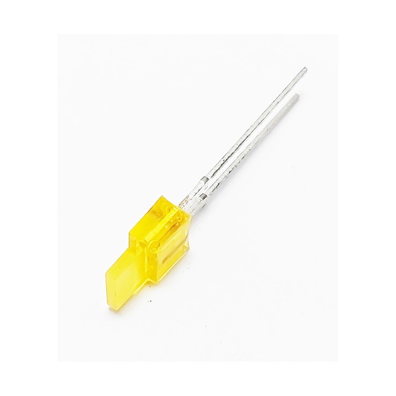 Led jaune rectangulaire bout fin