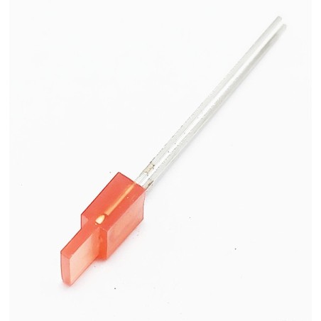 Led rouge rectangulaire bout fin