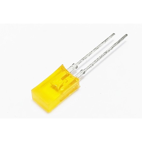 Led jaune transparente rectangulaire