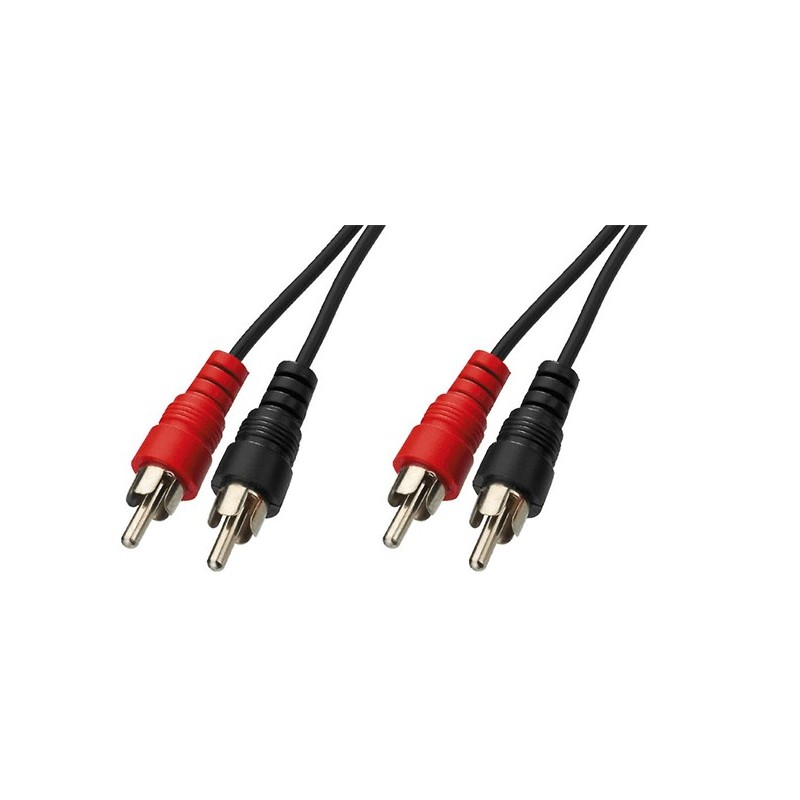 Cordon audio stéréo, 2 x 2 RCA mâle, 1,00 m