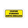 Etiquette coupure d'urgence sortie onduleur