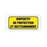 Etiquette dispositif de protection et sectionnement