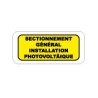Etiquette sectionnement general installation photovoltaique