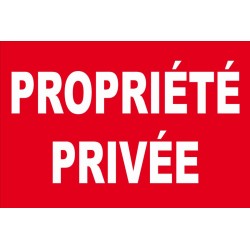 Panneau propriété privée