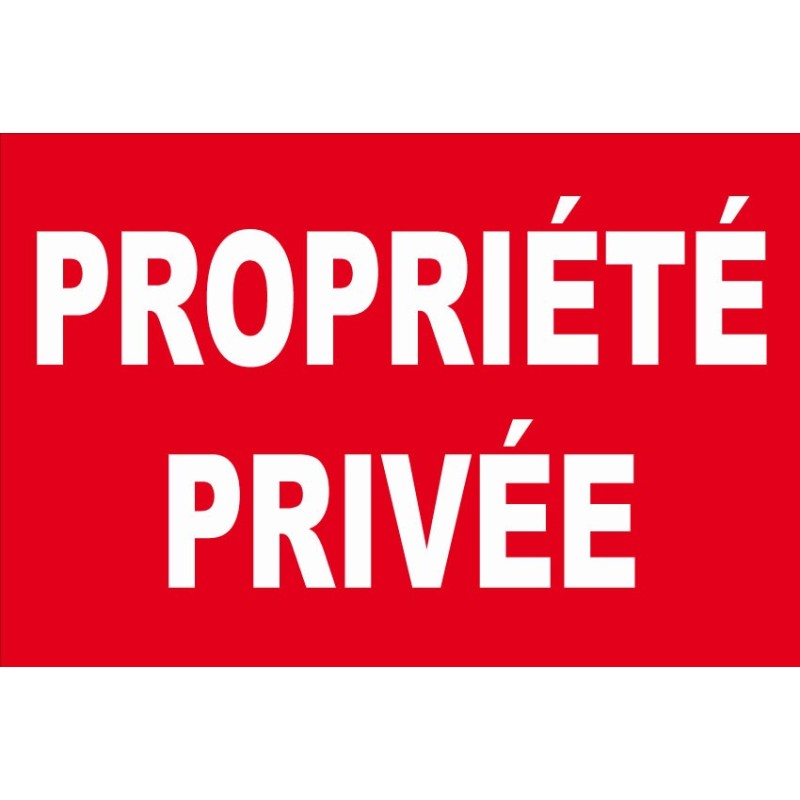 Panneau propriété privée