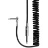 Cordon guitare spiralé, jack 6,35 mâle - jack 6,35 mono