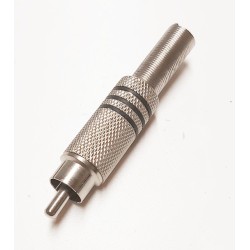 Fiche RCA male métal pro