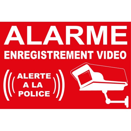 Panneau de dissuasion alarme alerte a la police