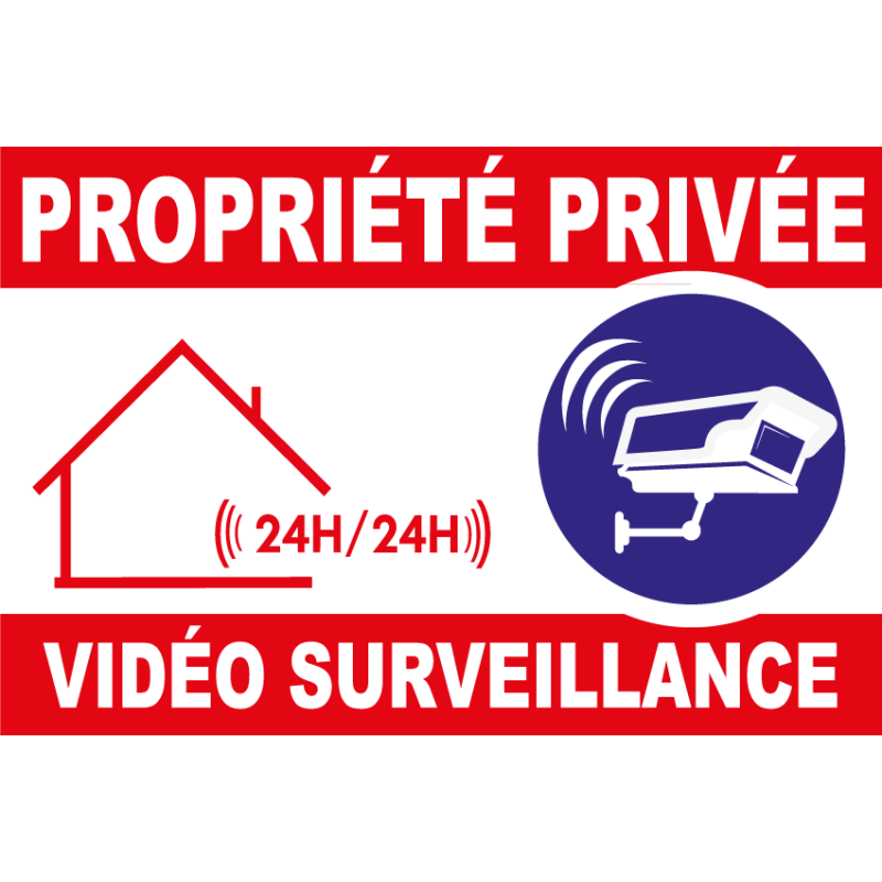 Panneau de dissuasion vidéo surveillance