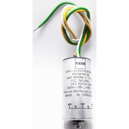 Démarrage 7µf + 0.015mf 320volts ~