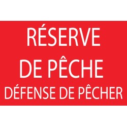 Réserve de pêche defense de pêcher