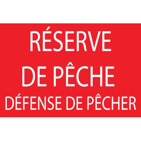 Réserve de pêche defense de pêcher
