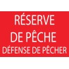 Réserve de pêche defense de pêcher