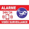 Panneaux alarme vidéo surveillance avec picto 24h/24