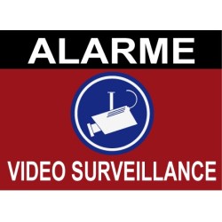 Panneaux alarme vidéo surveillance avec picto 24h/24