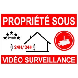 Panneau propriété sous vidéo surveillance 24h/24