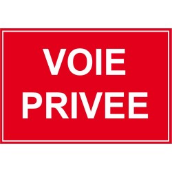 Panneau voies privée