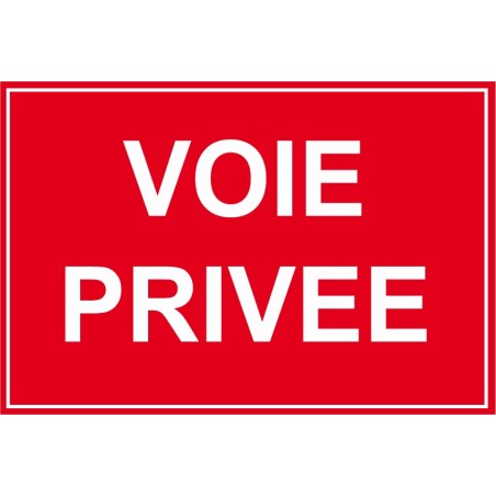 Panneau voies privée
