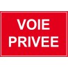 Panneau voies privée