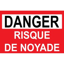 Panneau danger risque de noyade