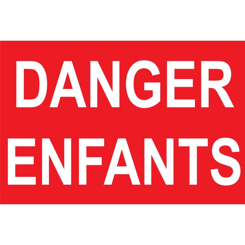 Panneau danger enfants