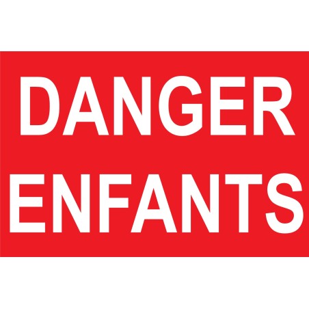 Panneau danger enfants