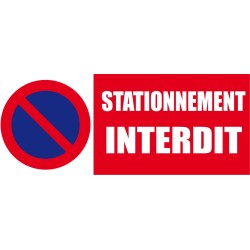 Panneau stationnement interdit
