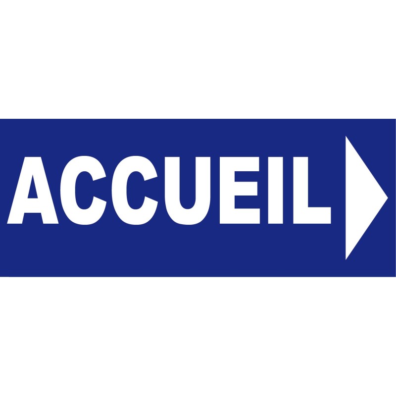 Panneau accueil direction droite