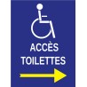 Panneau accès toilettes handicapé droite