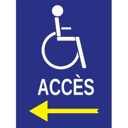 Panneau accès handicapé droite