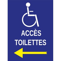 Panneau accès toilettes handicapé gauche