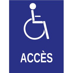 Panneau accès handicapé