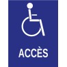Panneau accès handicapé