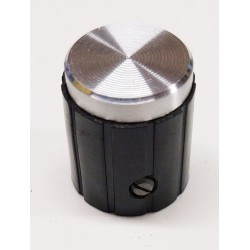 Bouton de potentiomètre axe 6mm a vis noir