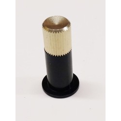 Bouton de potentiomètre axe 6mm a vis noir