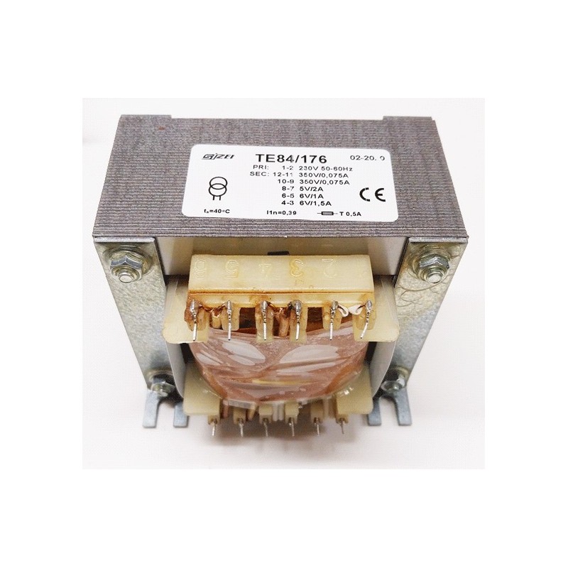 Transformateur pour ampli à tubes 2X350volts + 5volts + 6volts + 6volts