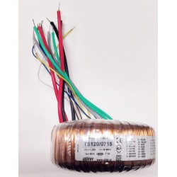Transformateur torique 155v+104v+51v+120v+2x6.3volts