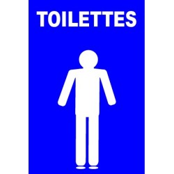 Panneau toilettes hommes