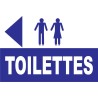 Panneau toilettes hommes et femmes direction gauche