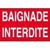Panneau baignade interdite